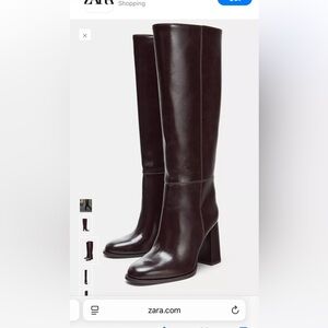 BLOCK HEEL HIGH BOOTS W 9.5
